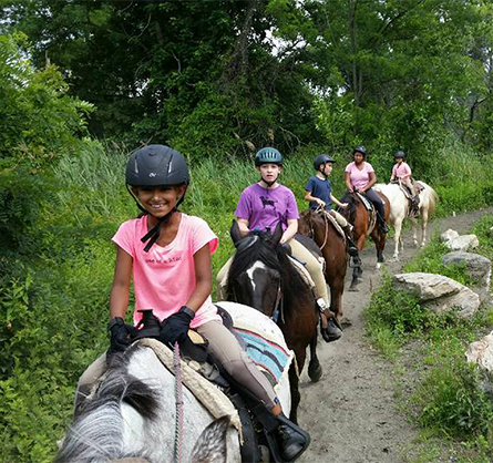 Kids Riding Horse 